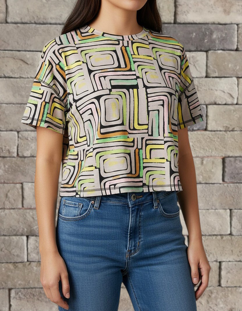 Oversized crop triko vel 40-42