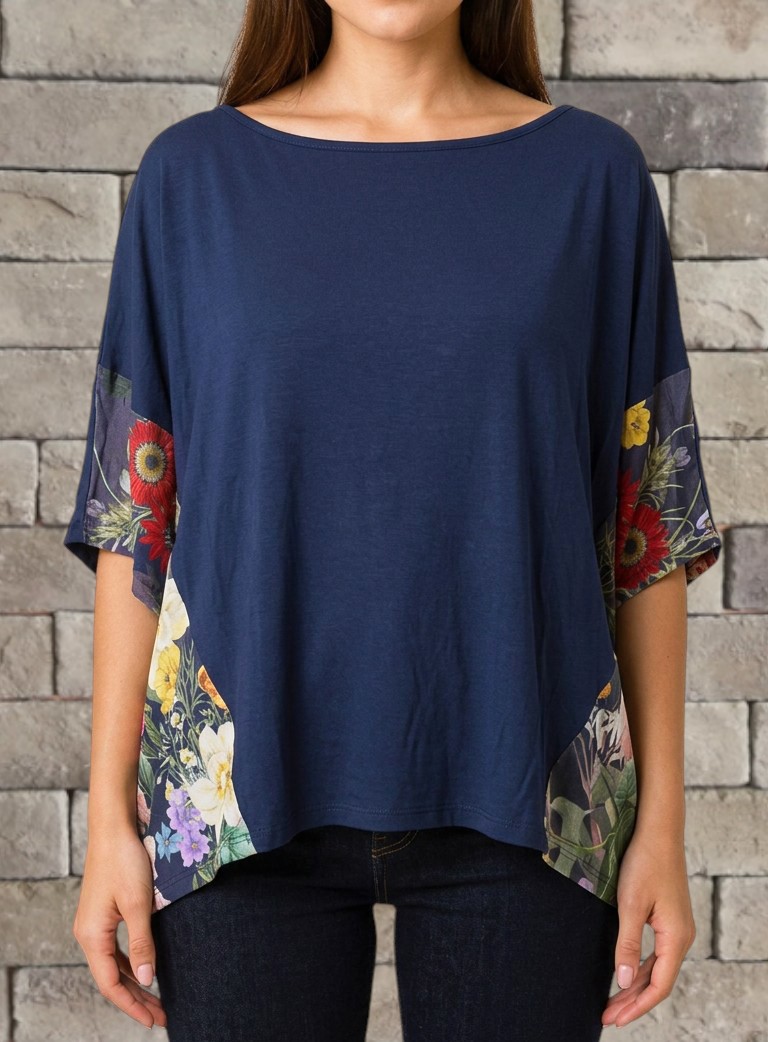 Triko s netopýřími rukávy Desigual vel 38-40