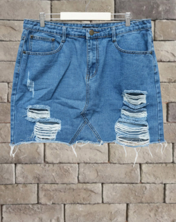 Denim sukně Boohoo vel 44